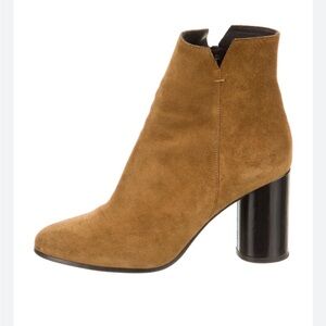 Maje Tan Suede Column Heel Booties size 39 or 8